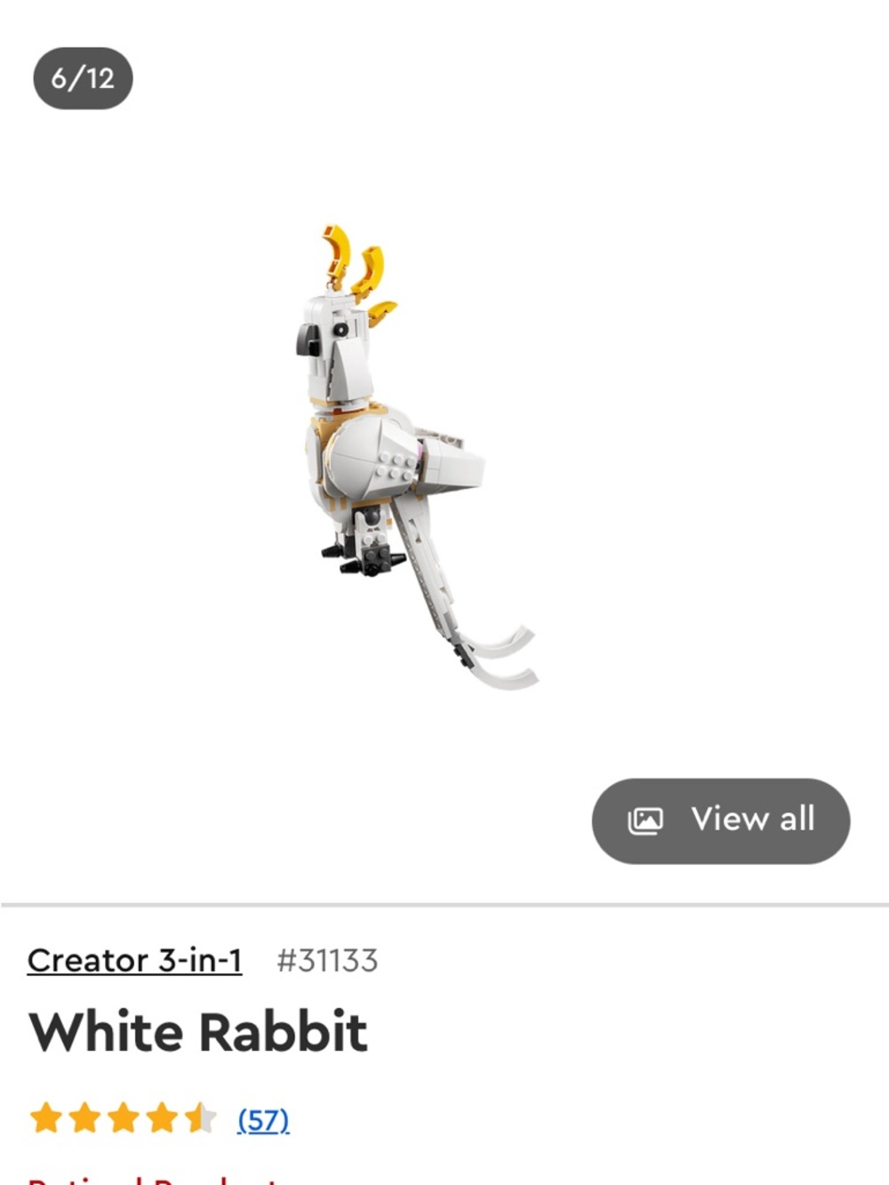Lego Retired Product - 3-in-1 White Rabbit - Picture 12 of 14